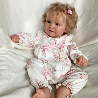 20 Inch Lifelike Lucy Open Eyes Reborn Baby Dolls with Blonde Hair