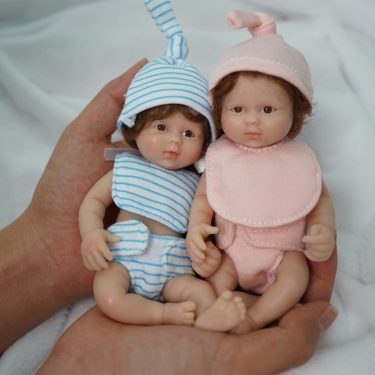 6 Inch And 15 Cm Reborn Dolls Open Eyes Twins