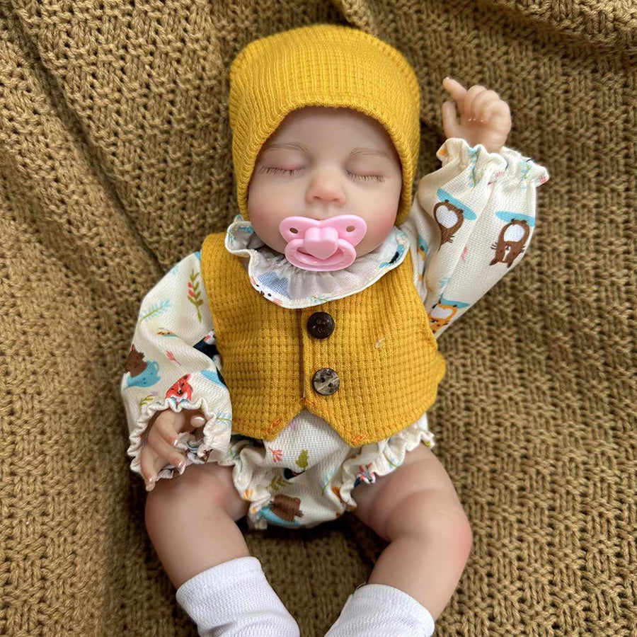 12 Inch Realistic Sleeping Mini Reborn Girl Dolls - Loulou