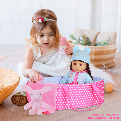 Polk Dot Cloth, Carrier and Accesories for 16-18 Inches Dolls