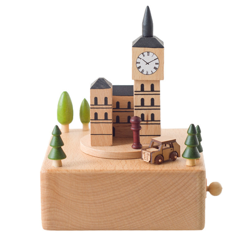 Big Ben Wooden Music Box: Castle In The Sky