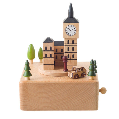 Big Ben Wooden Music Box: Castle In The Sky