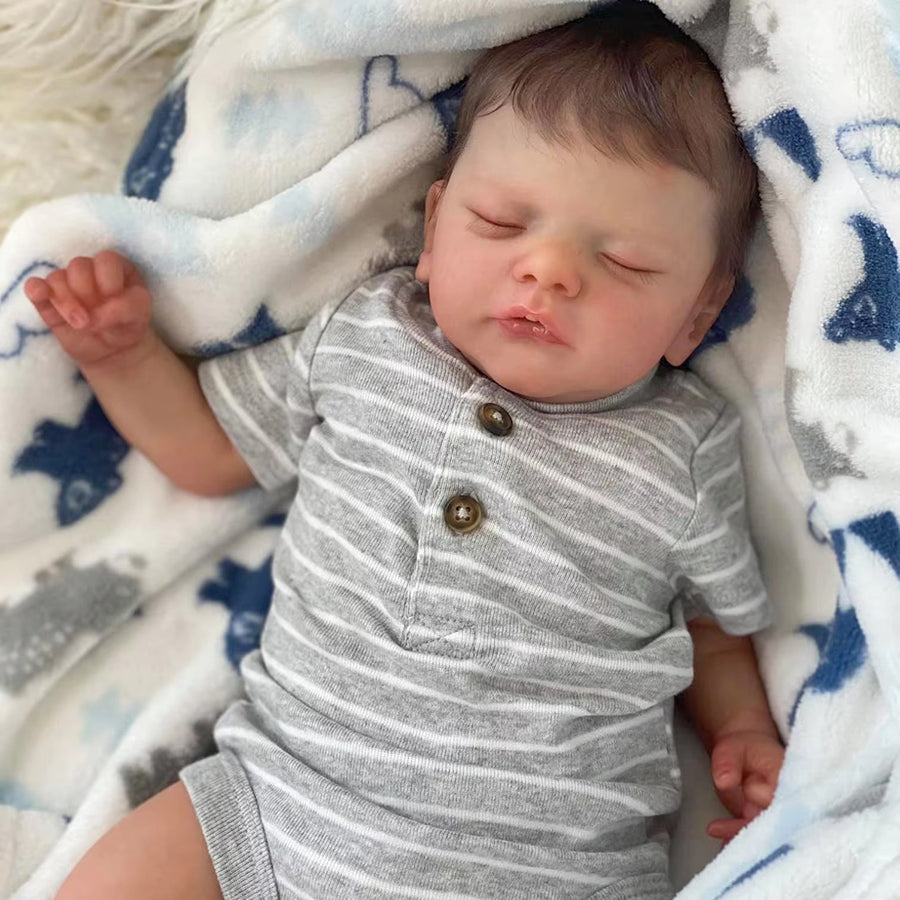 18 Inches Greg Lifelike Closed Eyes Reborn Doll-Sam