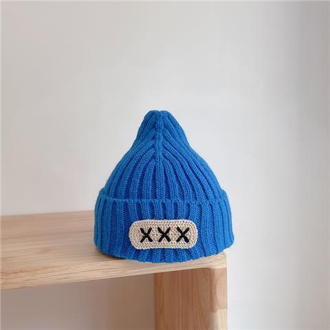 Solid color wool knitted hat