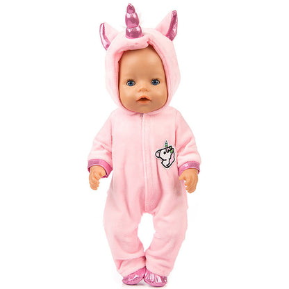 17-18 inch Cartoon Unicorn Reborn Doll Clothes