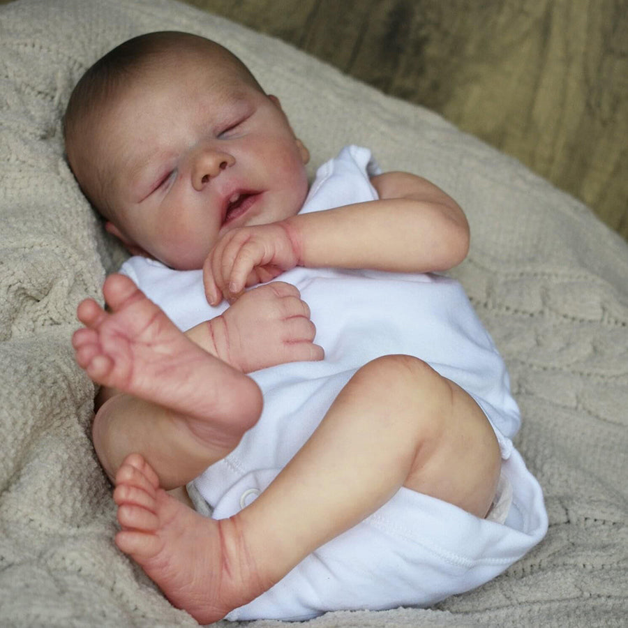 Kerwin 18 inch Reborn Doll Sleeping with Closed Eyes -Darren