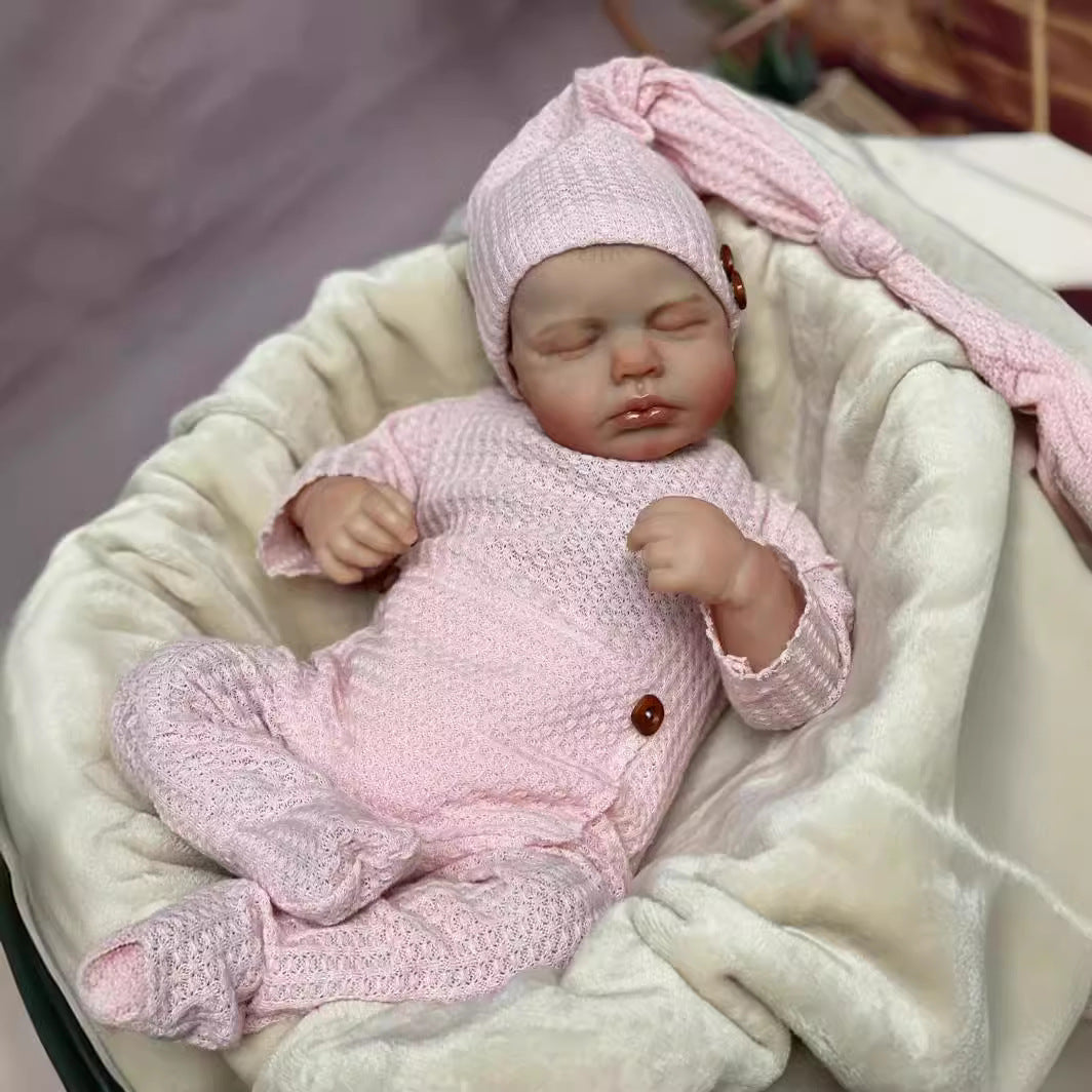 20 pollici Occhi Chiusi Vestiti Rosa Reborn Baby-Loulou