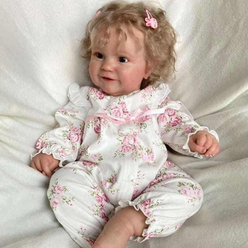 20 Inch Lifelike Lucy Open Eyes Reborn Baby Dolls with Blonde Hair