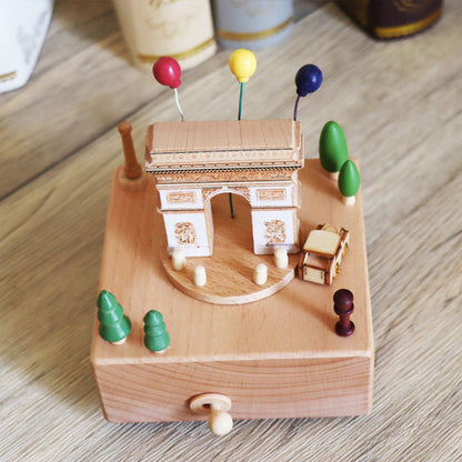 Wooden Music Box Arc De Triomphe: Castle In The Sky