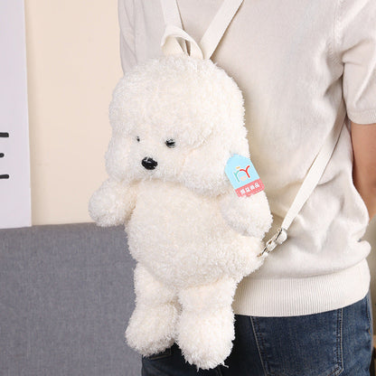 Simulation plush teddy dog ​​backpack