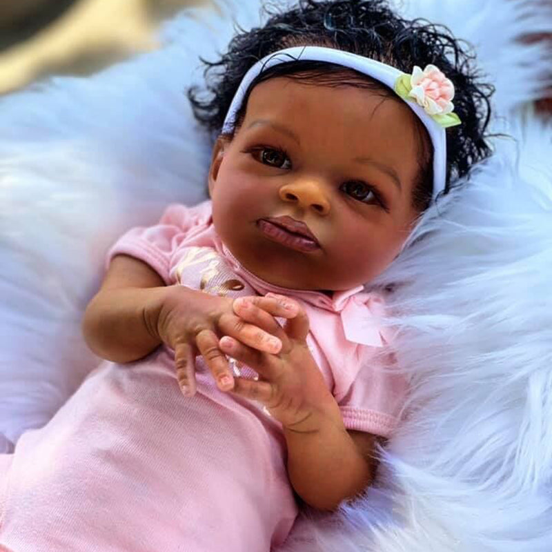 Cheryl 20 inch Dark Skinned Reborn Dolls-Lanny