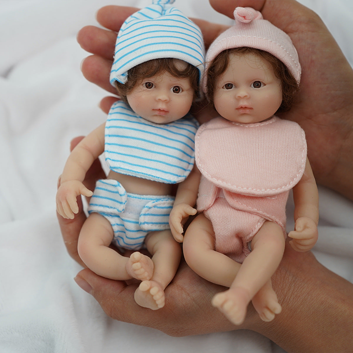 6 Inch And 15 Cm Reborn Dolls Open Eyes Twins