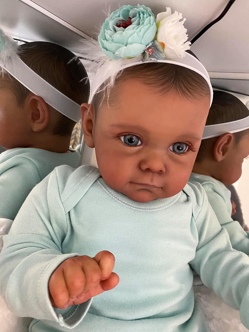 Lauren 60cm African American Reborn Dolls with Open Eyes-Maggie