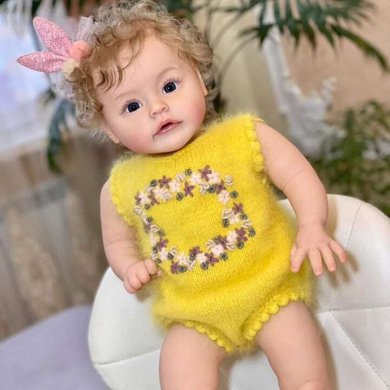 Julia 24 inch Reborn Doll with Open Eyes and Blonde Hair -Suesue