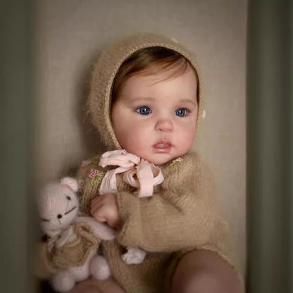 Barbara 19 inch reborn doll with blue eyes and short hair - Ward