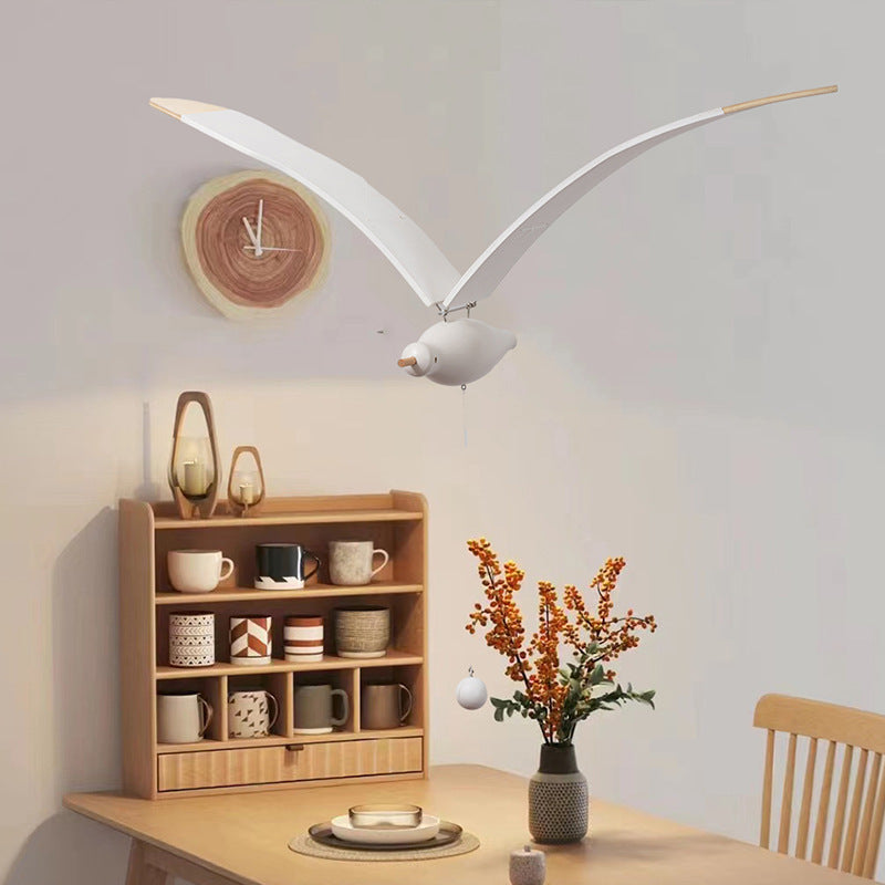 Creative Wooden Pendant With Flying Seagulls For The Children's Room