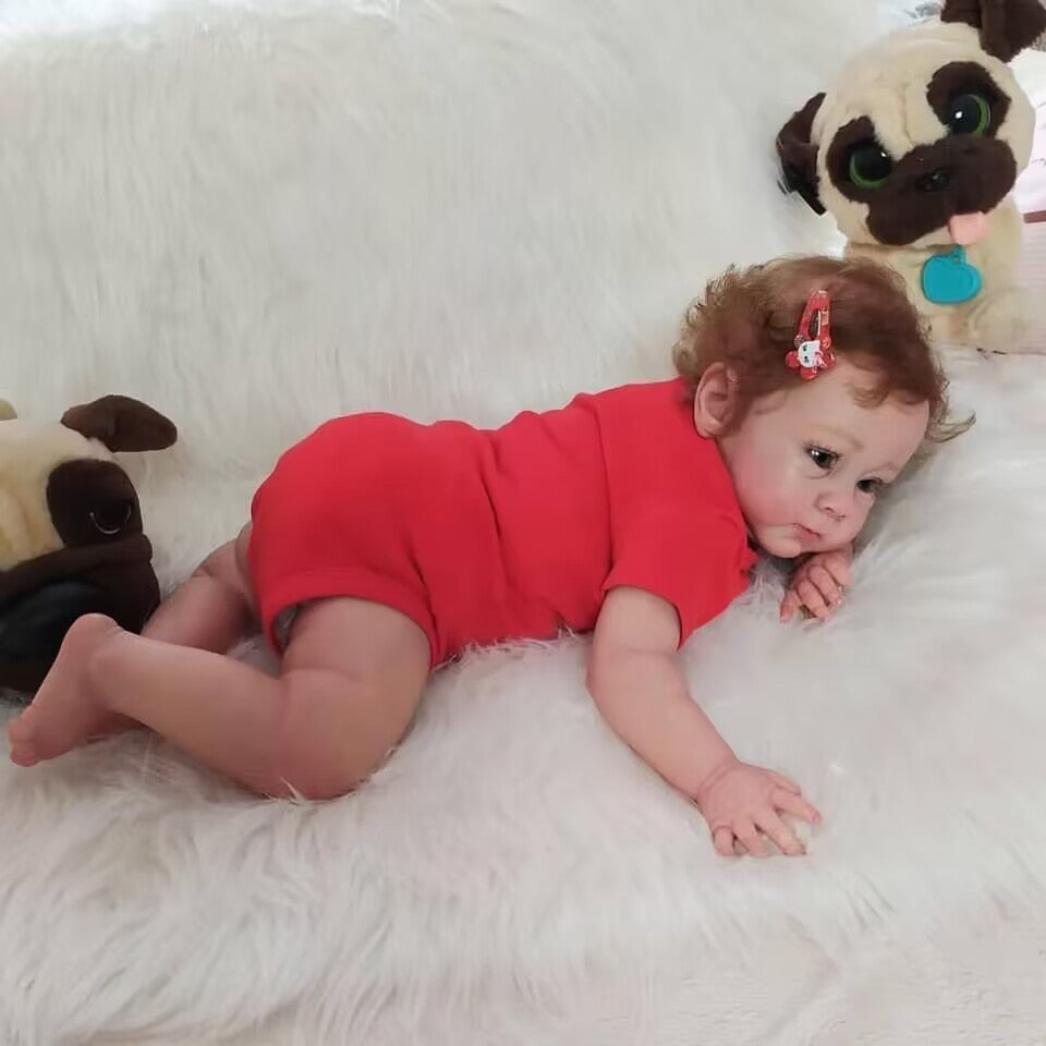 60cm Cute Alger Open Eyes Reborn Doll