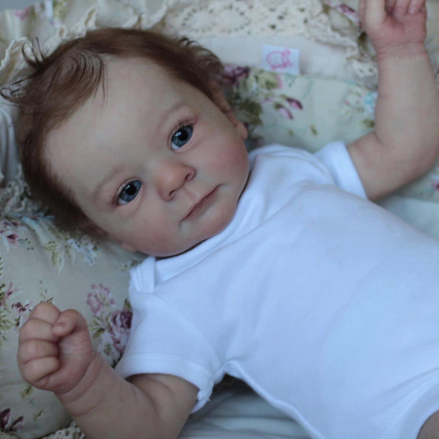 19 inch Felicia Reborn Dolls with open eyes and short hair