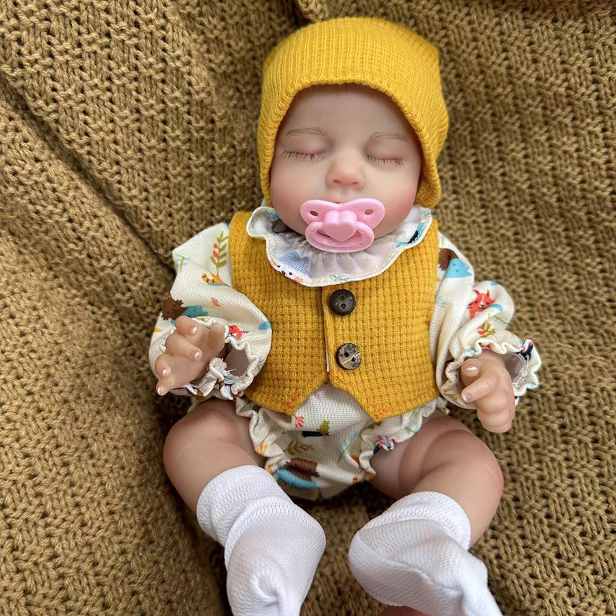 12 Inch Realistic Sleeping Mini Reborn Girl Dolls - Loulou