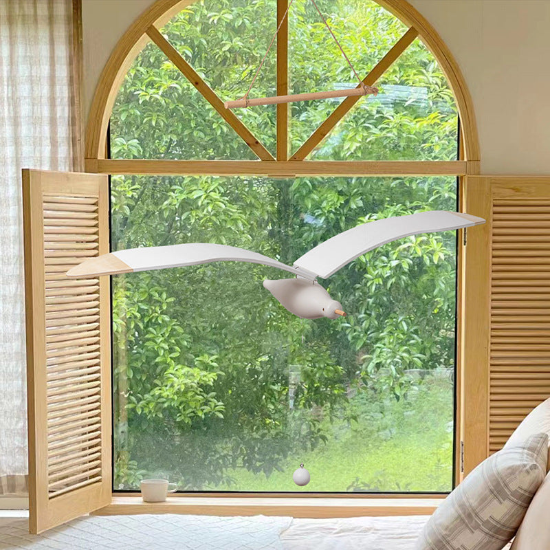 Creative Wooden Pendant With Flying Seagulls For The Children's Room