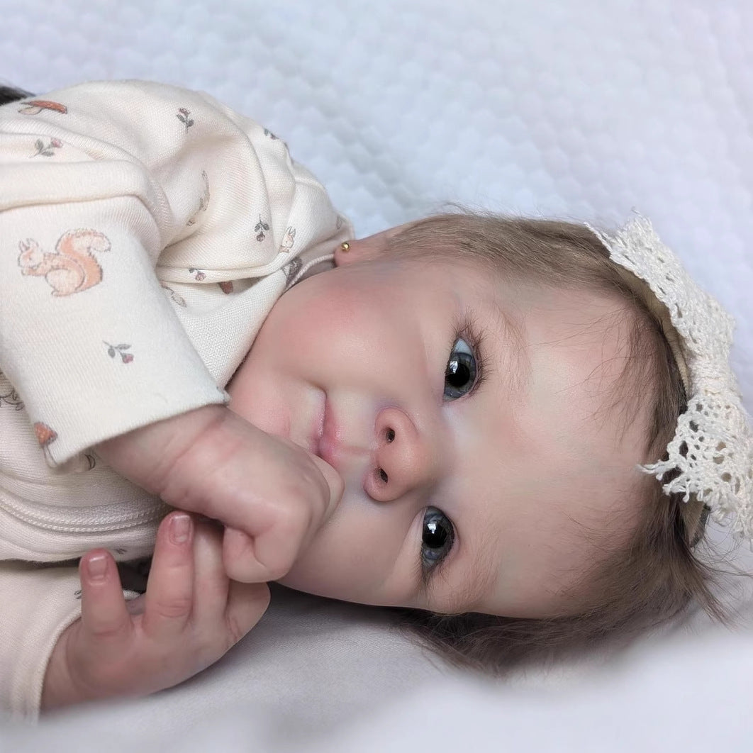 18 inches Open Eyes Short Hair Cloth Body Reborn Doll-Bettie