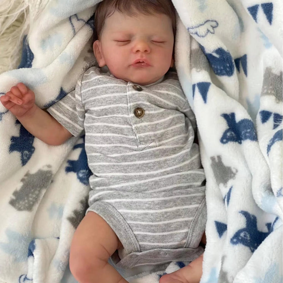 18 Inches Greg Lifelike Closed Eyes Reborn Doll-Sam