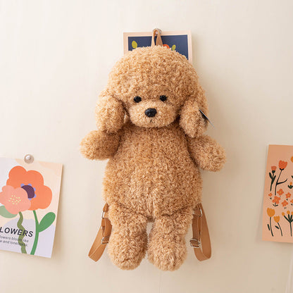 Simulation plush teddy dog ​​backpack