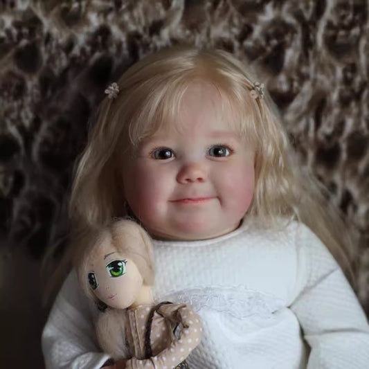 Leila 60cm Open Eyes Blonde Hair Reborn Doll-June Awake