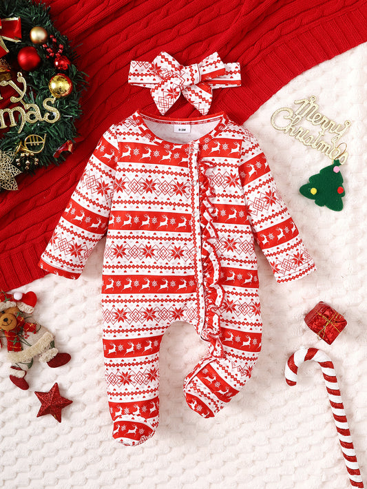 Christmas Jumpsuit Set for 20-24 Inches Reborn Dolls