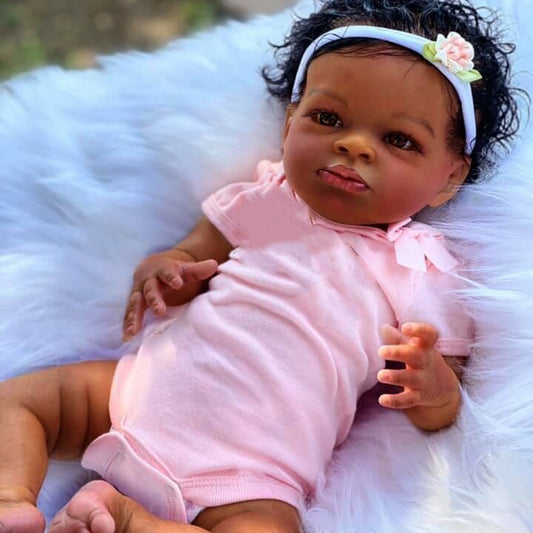 Cheryl 20 inch Dark Skinned Reborn Dolls-Lanny