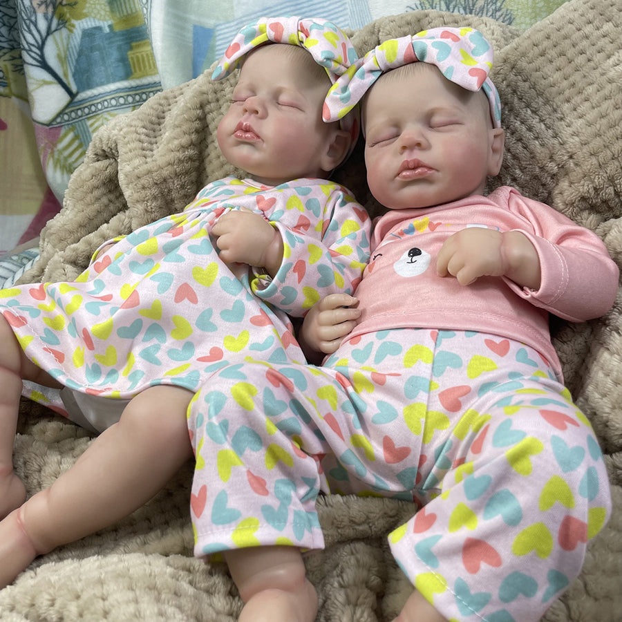 20'' Lifelike Taylor and Zoe Reborn Dolls Twin Girls-Loulou