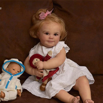 May 60cm Open Eyes Blonde Hair Reborn Doll-June Awake