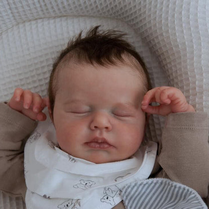 20 inch Reborn Dolls Boy with closed eyes and brown hair