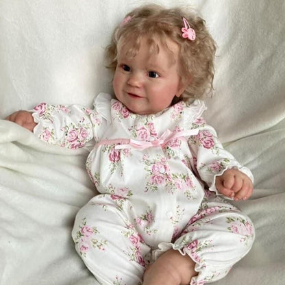 20 Inch Lifelike Lucy Open Eyes Reborn Baby Dolls with Blonde Hair