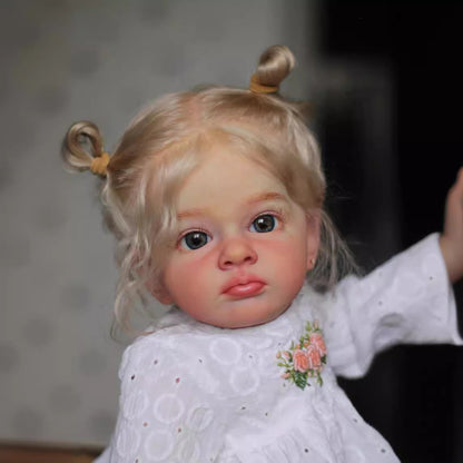 24inch/60cm Sally Curly Hair Open Eyes Reborn Girl Dolls