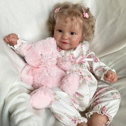 20 Inch Lifelike Lucy Open Eyes Reborn Baby Dolls with Blonde Hair