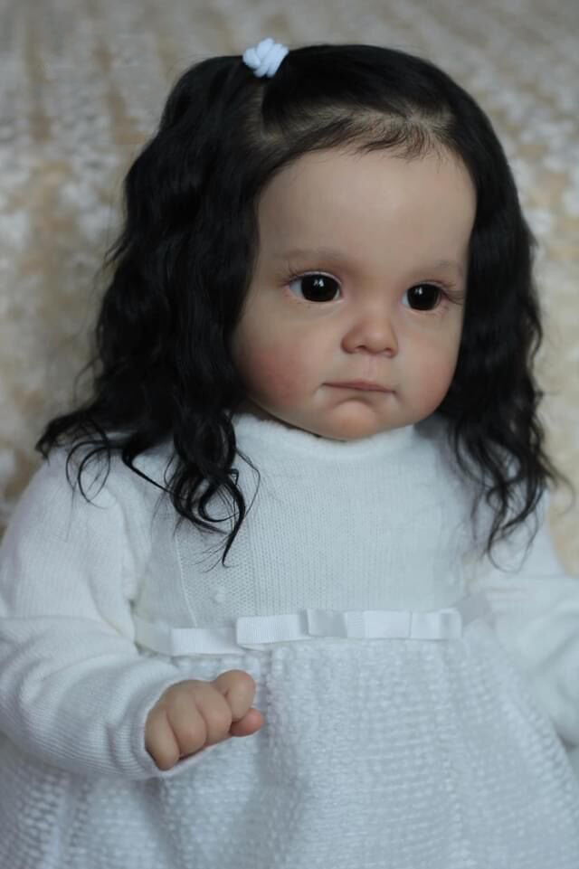 24 inch reborn doll with open eyes -Maggie