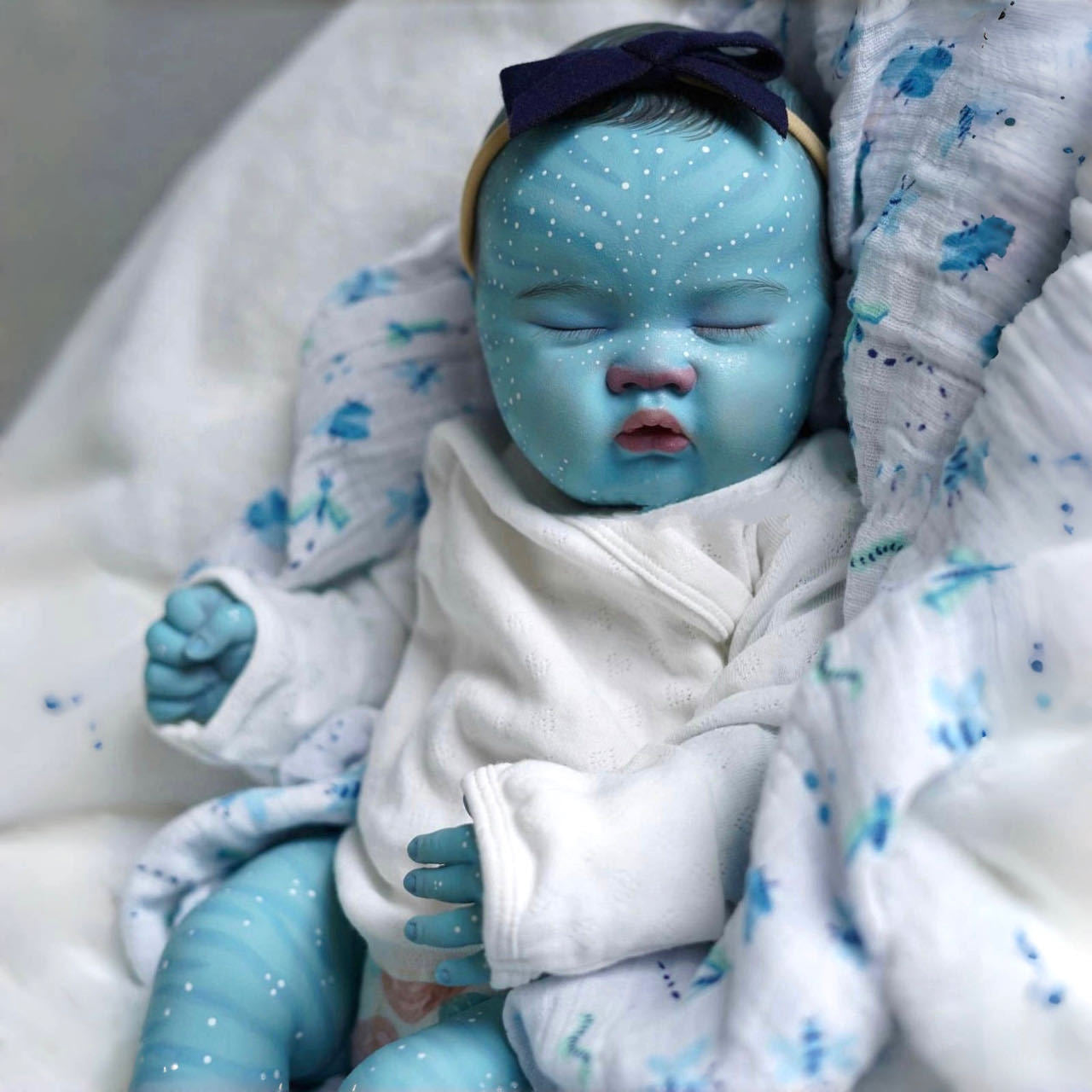 21 inch Avatar-Ashia Reborn Doll with Closed Eyes