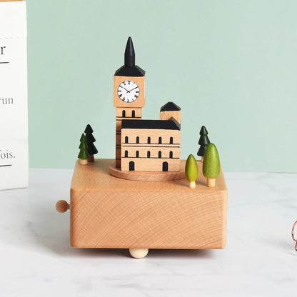 Big Ben Wooden Music Box: Castle In The Sky