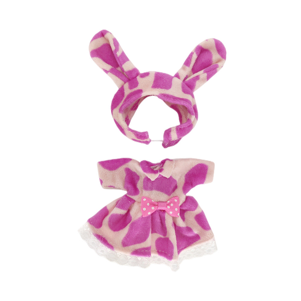 Cartoon Dress and Headband for 6 Inches 15cm Mini Reborn Dolls