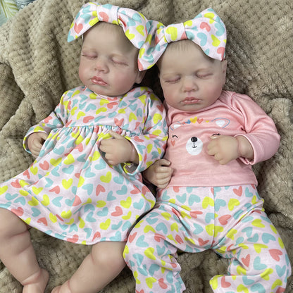 20'' Lifelike Taylor and Zoe Reborn Dolls Twin Girls-Loulou