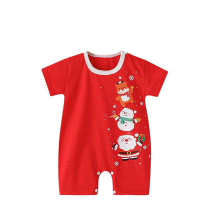 Christmas Short-Sleeved Romper for 22-24 Inches Reborn Dolls