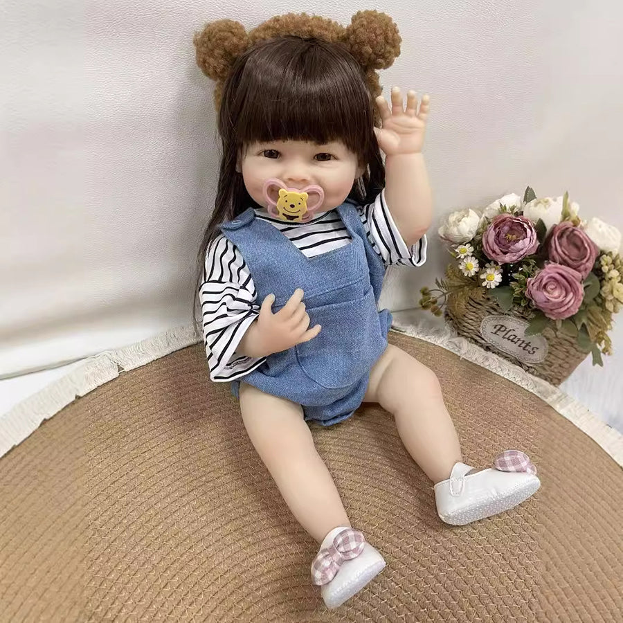 22 Inches Reborn Doll Twin Girls With Long Hair - Raya