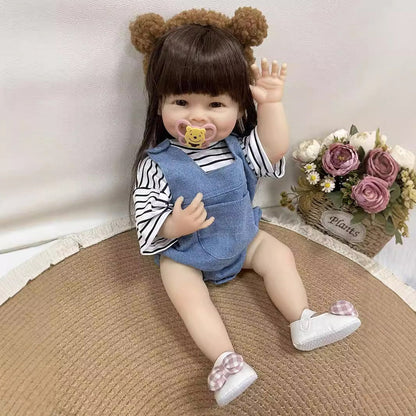 22 Inches Reborn Doll Twin Girls With Long Hair - Raya