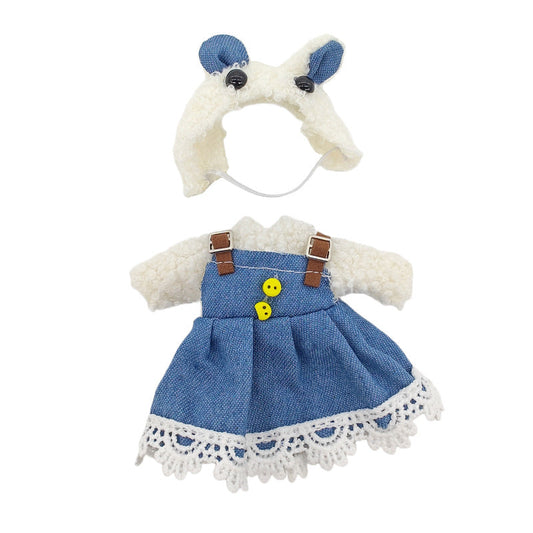 Vestito da cartone animato per mini bambole da 6 pollici 15 cm