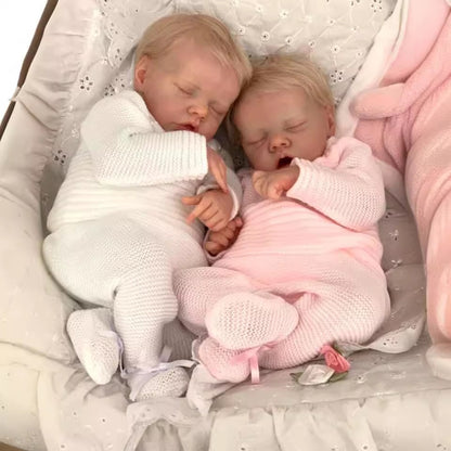 17 inch twin reborn dolls with short blonde hair