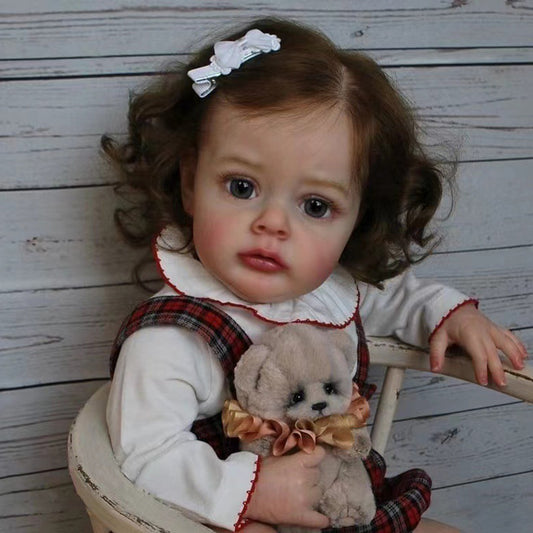 20inch/50cm Reborn Dolls with Open Eyes and Brown Hair-Chloe