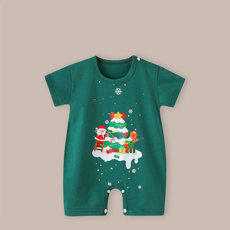 Christmas Short-Sleeved Romper for 22-24 Inches Reborn Dolls