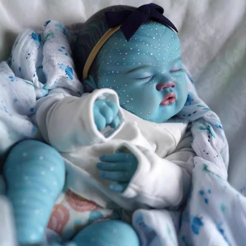 21 inch Avatar-Ashia Reborn Doll with Closed Eyes