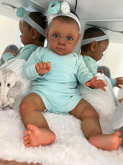 Lauren 60cm African American Reborn Dolls with Open Eyes-Maggie